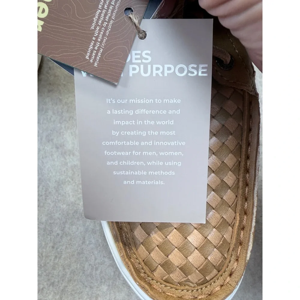 Twisted X Shoes Mens 10.5 Brown Woven Leather Casual Kicks Loafer New